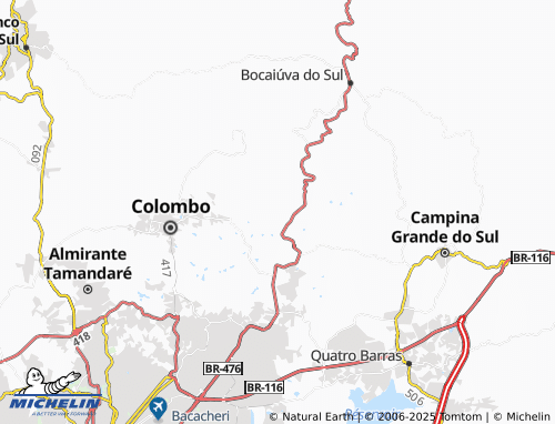 MICHELIN Imbuial map - ViaMichelin