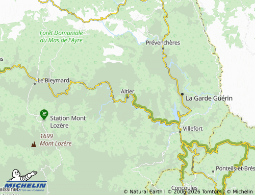 Mappa MICHELIN Altier - ViaMichelin
