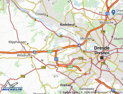 MICHELIN Brabschütz map - ViaMichelin