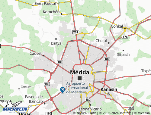 MICHELIN Chuburna de Hidalgo map - ViaMichelin