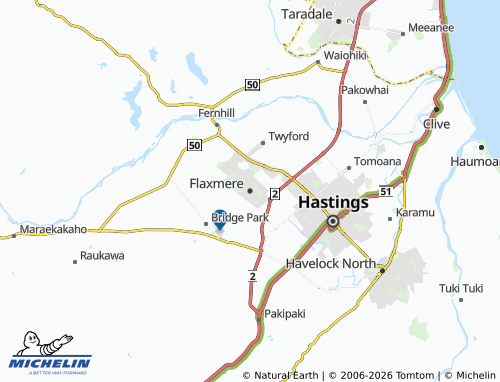 Mapa MICHELIN Flaxmere - ViaMichelin