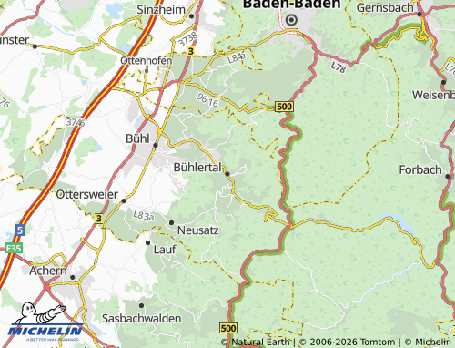Mapa MICHELIN Bühlertal - ViaMichelin