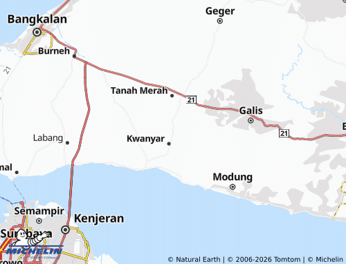 MICHELIN Sumur Kuning map - ViaMichelin