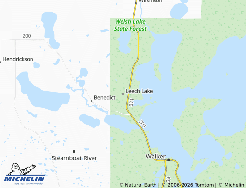Mappa MICHELIN Leech Lake - ViaMichelin