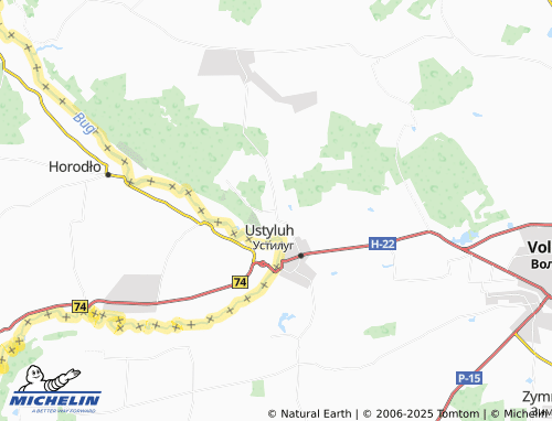 MICHELIN Zaluzhzhia map - ViaMichelin