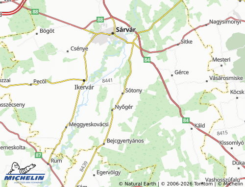 Mappa MICHELIN Sótony - ViaMichelin