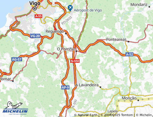 Carte MICHELIN Atios (Santa Eulalia) - ViaMichelin