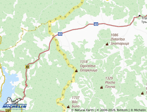 Mappa MICHELIN Bohova - ViaMichelin