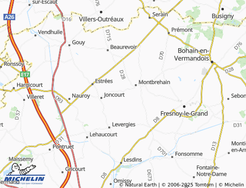 Carte MICHELIN Ramicourt - ViaMichelin