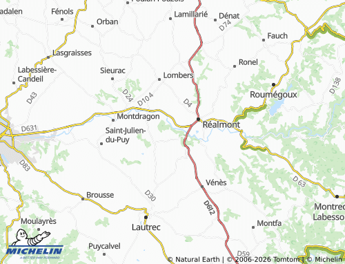 MICHELIN Le Cayla map - ViaMichelin