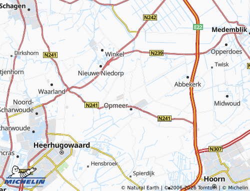 Mapa MICHELIN Hoogwoud - ViaMichelin
