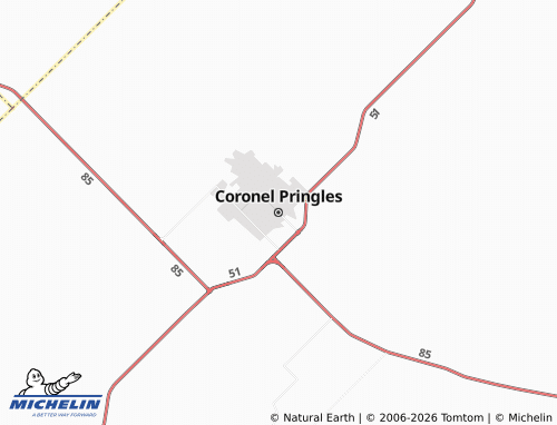 MICHELIN Coronel Pringles map - ViaMichelin