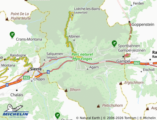 MICHELIN Susten map - ViaMichelin