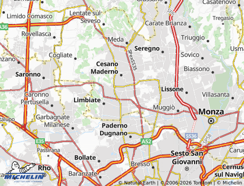Mappa MICHELIN Bovisio-Masciago - ViaMichelin