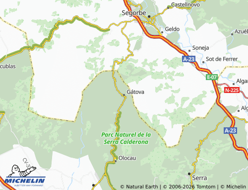 Mappa MICHELIN Gátova - ViaMichelin