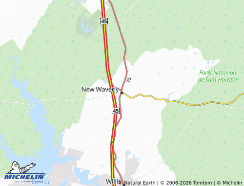 Mappa MICHELIN New Waverly - ViaMichelin