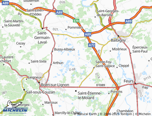 Carte MICHELIN Saint-Sulpice - ViaMichelin