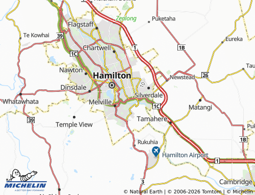 Mapa MICHELIN Hamilton East - ViaMichelin