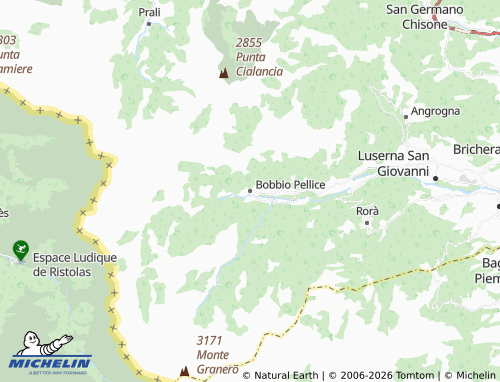 Mapa MICHELIN Bobbio Pellice - ViaMichelin