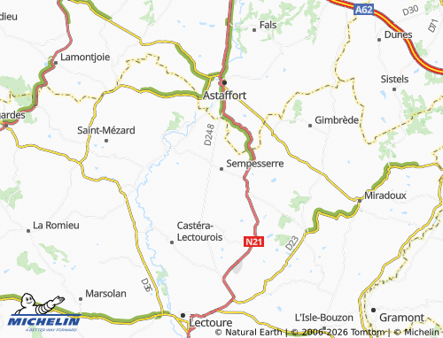 MICHELIN Sempesserre map - ViaMichelin