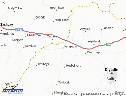 MICHELIN Karapazar map - ViaMichelin