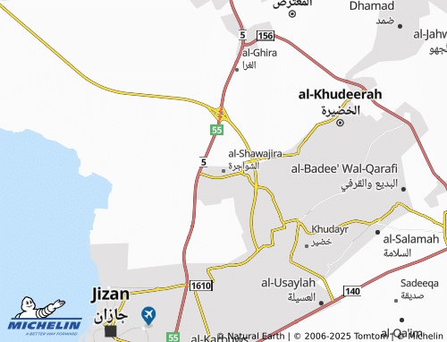 MICHELIN Ash Shawajirah map - ViaMichelin