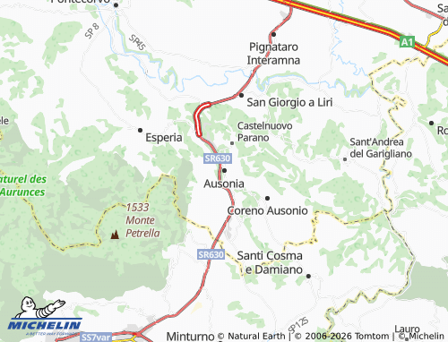 MICHELIN Ausonia map - ViaMichelin