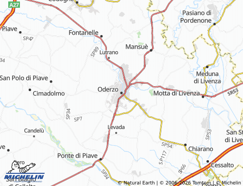 Carte MICHELIN Oderzo - ViaMichelin
