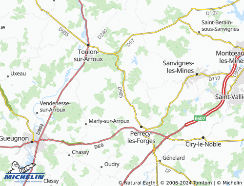 MICHELIN SaintRomainsousVersigny map ViaMichelin