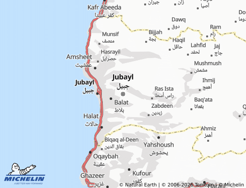 MICHELIN-Landkarte Jubayl - ViaMichelin