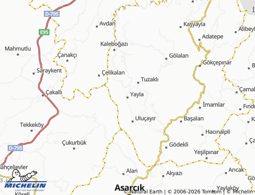MICHELIN Yayla map - ViaMichelin
