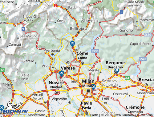 MICHELIN-Landkarte Mendrisio - ViaMichelin