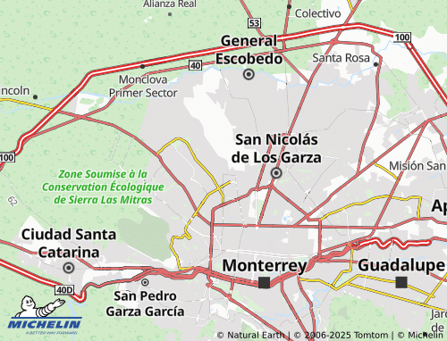 MICHELIN Aquiles Serdán, Predio Madero map - ViaMichelin