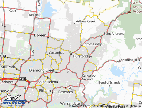 Mapa MICHELIN Hurstbridge - ViaMichelin