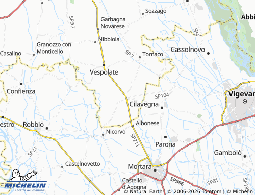 Kaart MICHELIN Borgolavezzaro - ViaMichelin