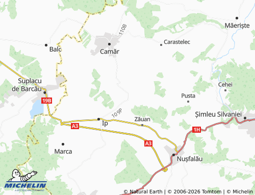 MICHELIN Zăuan Băi map - ViaMichelin