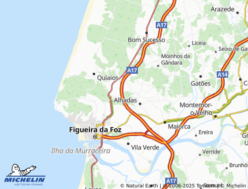 Carte MICHELIN Areeira - ViaMichelin