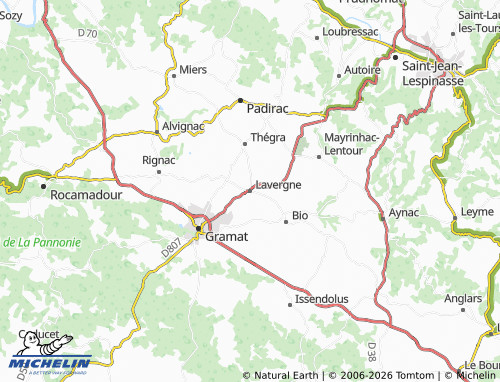 MICHELIN Lavergne map - ViaMichelin