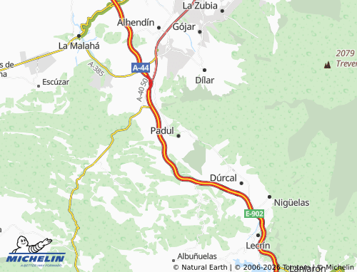 MICHELIN Padul map - ViaMichelin