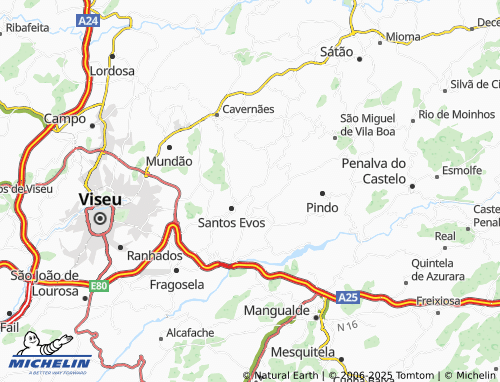 MICHELIN Corvos-Á-Nogueira map - ViaMichelin