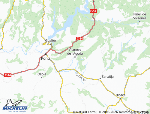 Mappa MICHELIN Vilanova de l'Aguda - ViaMichelin