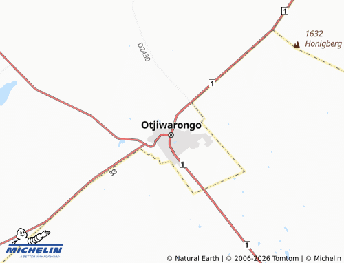 Mapa MICHELIN Otjiwarongo Extension 3 - ViaMichelin