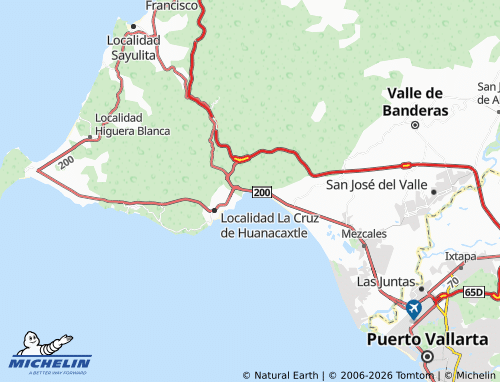 MICHELIN-Landkarte Playas de Huanacaxtle - ViaMichelin