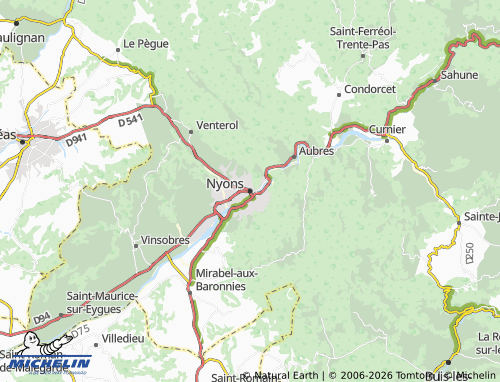 MICHELIN Nyons map - ViaMichelin