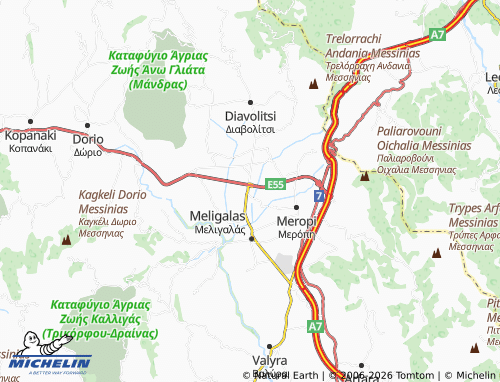 MICHELIN Zevgolatio map - ViaMichelin