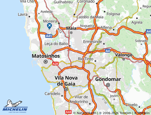 Mapa MICHELIN São Mamede de Infesta - ViaMichelin