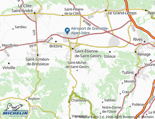 MICHELIN Saint-Geoirs map - ViaMichelin