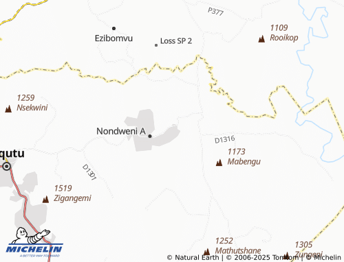 MICHELIN Nondweni B map - ViaMichelin