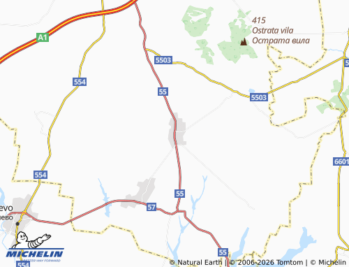 MICHELIN Mlekarevo map - ViaMichelin