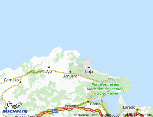MICHELIN Quejo map - ViaMichelin